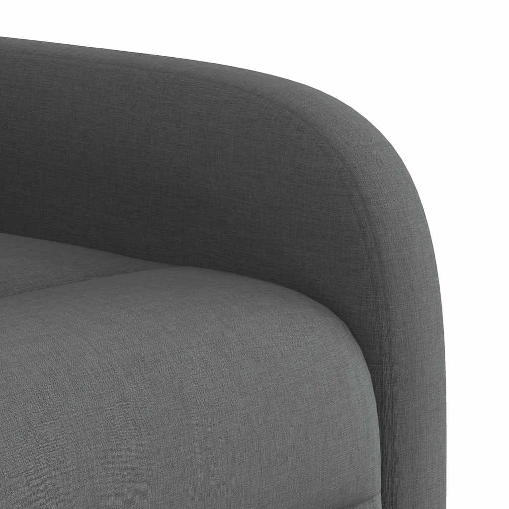 Fauteuil inclinable Gris foncé Tissu Fauteuils vidaXL   