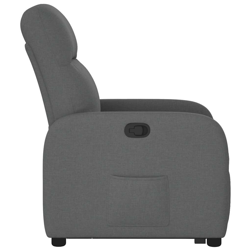 Fauteuil inclinable Gris foncé Tissu Fauteuils vidaXL   