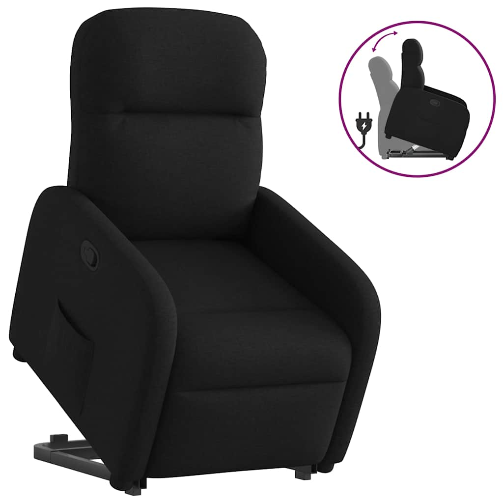 Fauteuil inclinable noir tissu Fauteuils vidaXL   