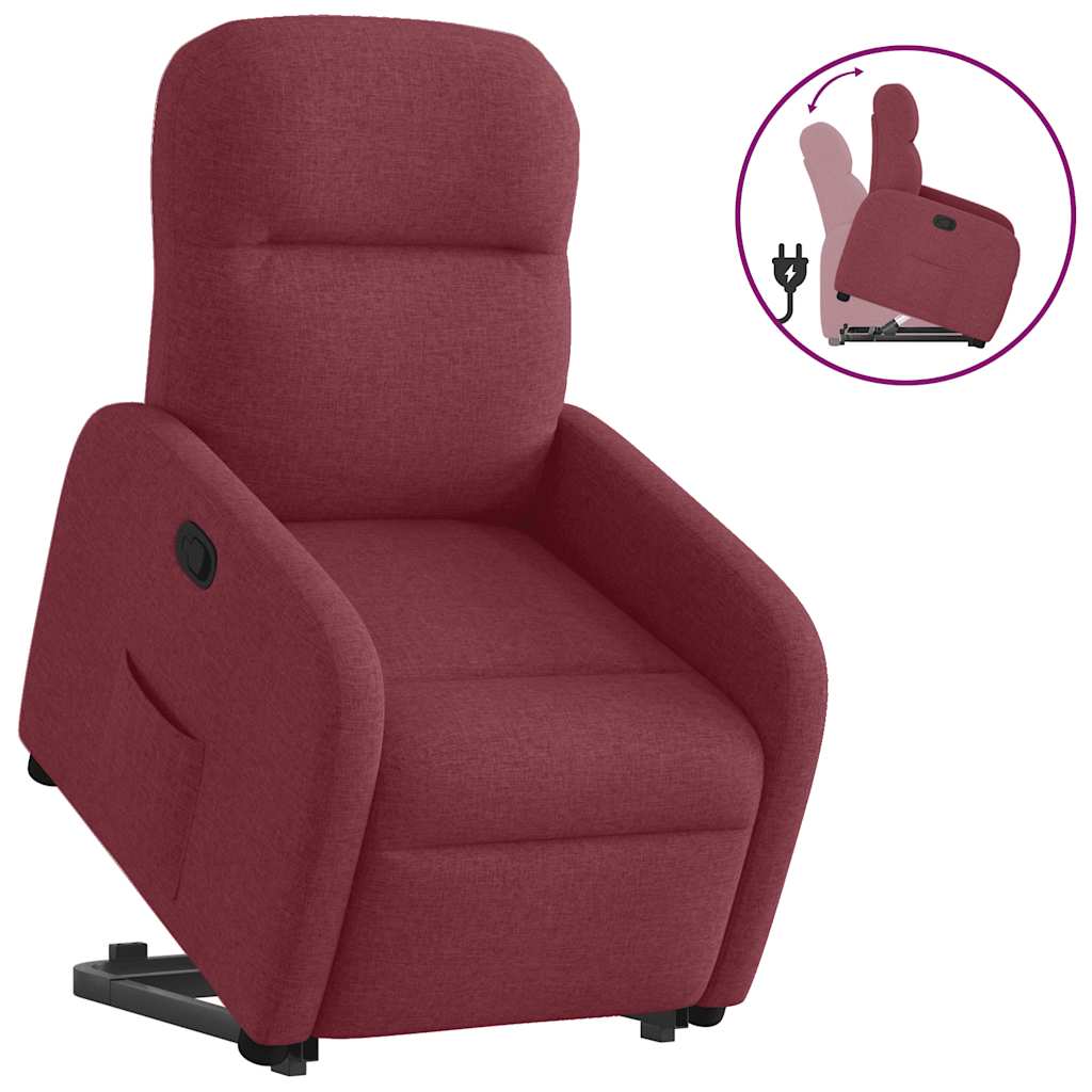 Fauteuil inclinable rouge bordeaux tissu Fauteuils vidaXL   