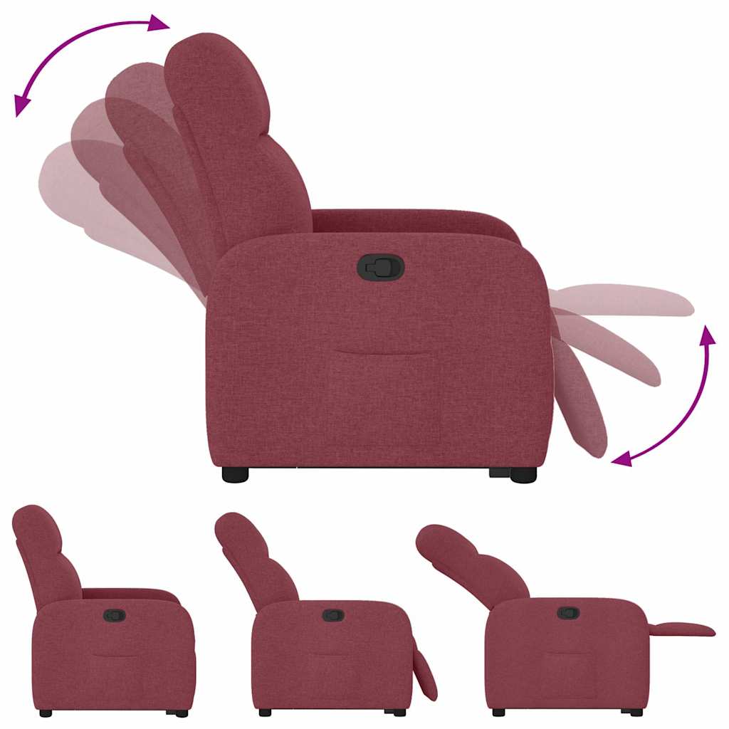 Fauteuil inclinable rouge bordeaux tissu Fauteuils vidaXL   