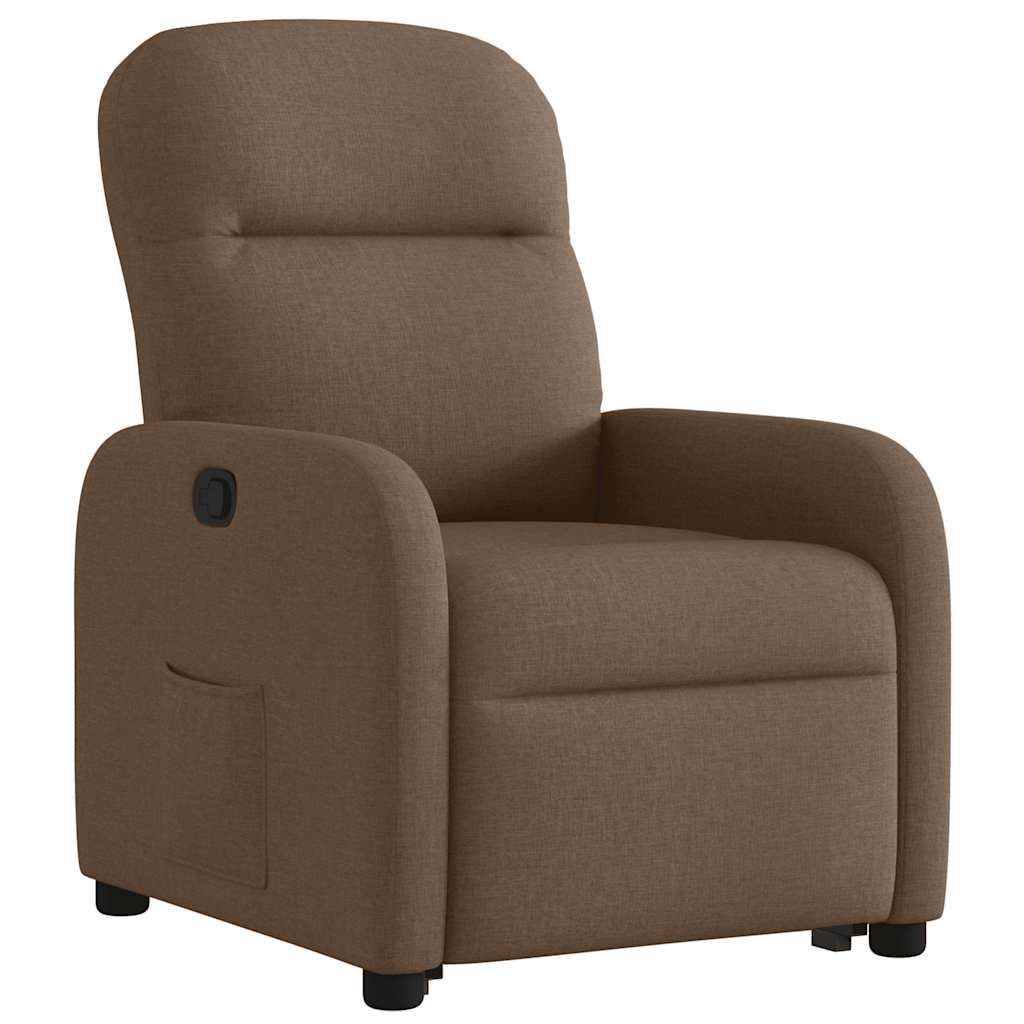 Fauteuil inclinable Marron Tissu Fauteuils vidaXL   