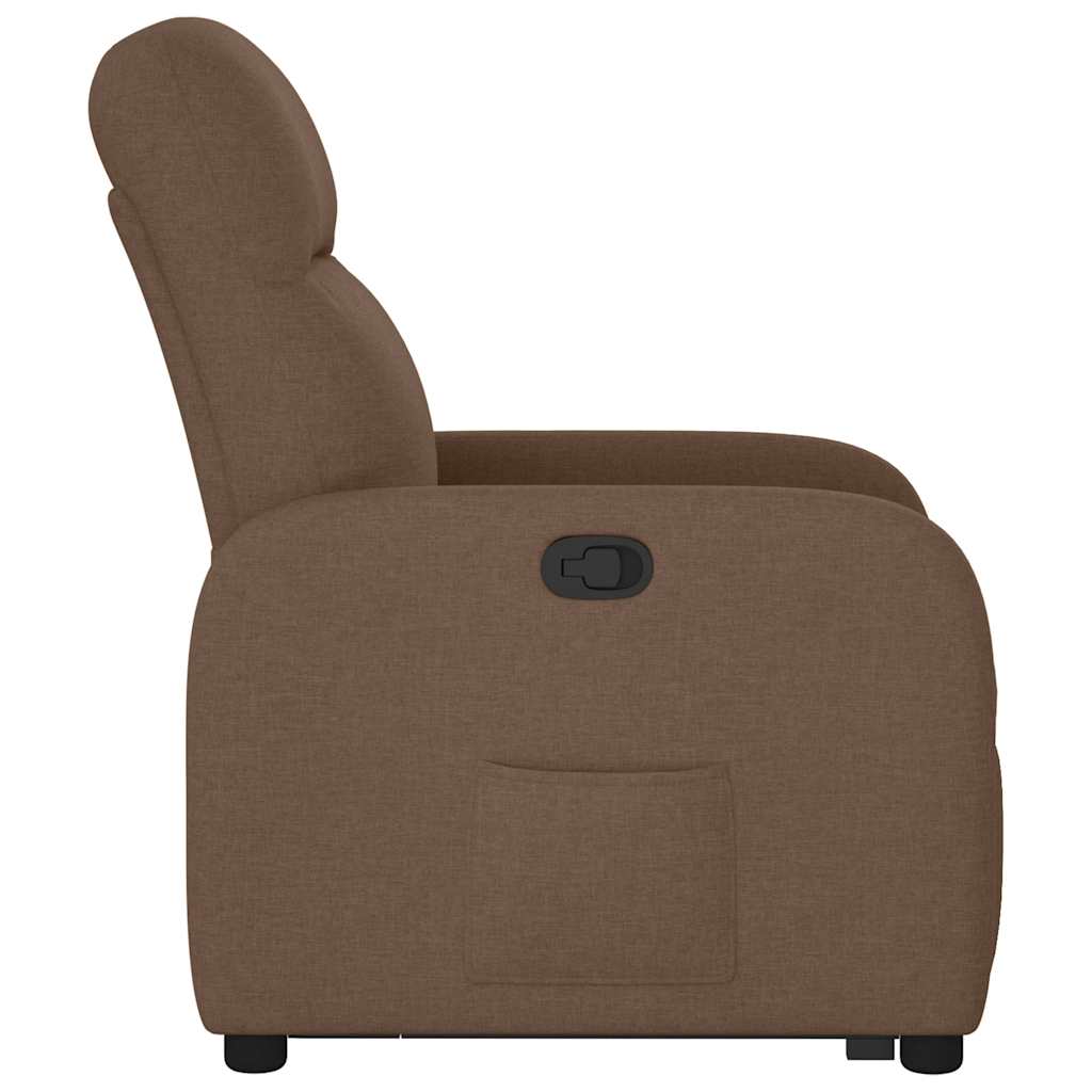 Fauteuil inclinable Marron Tissu Fauteuils vidaXL   