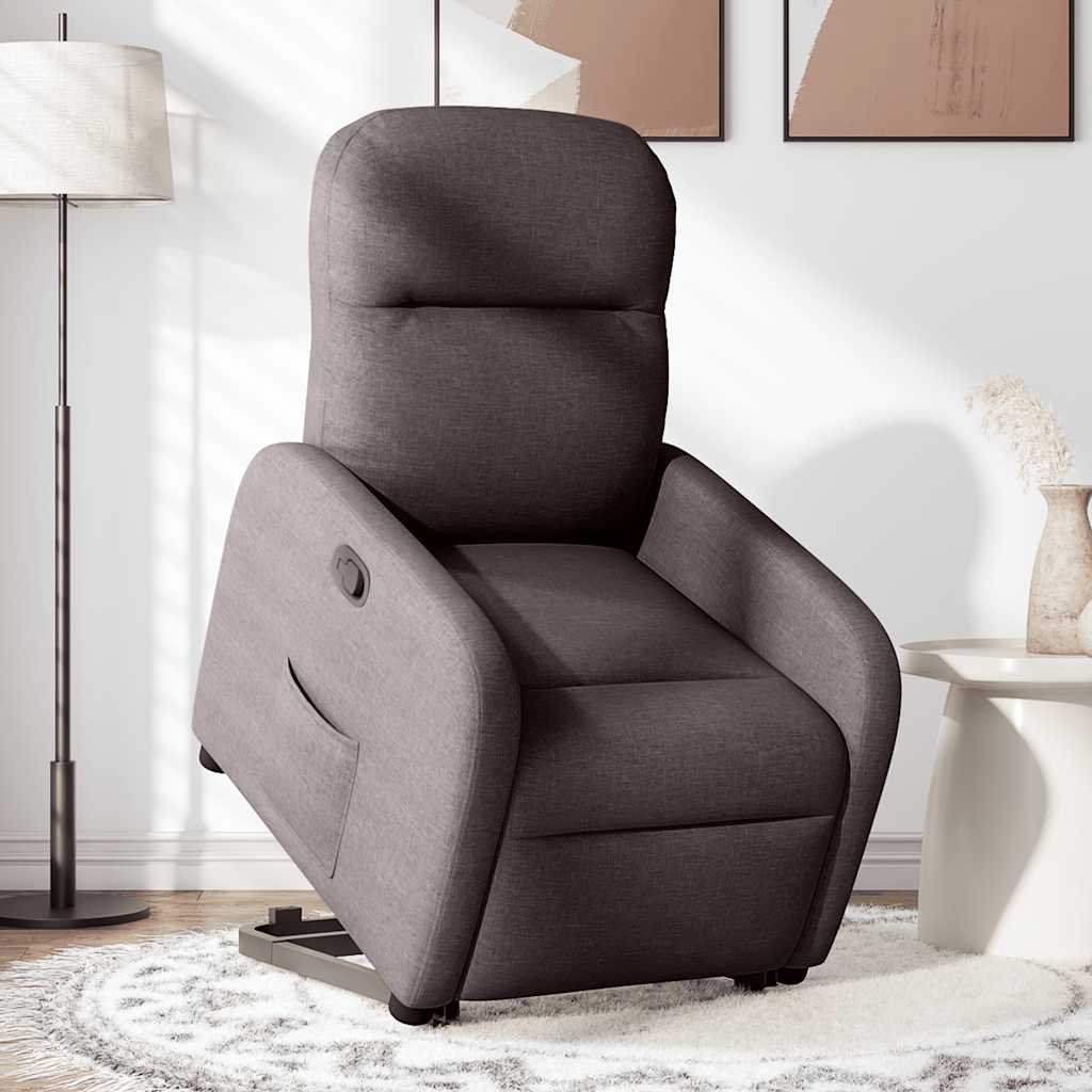 Fauteuil inclinable marron foncé tissu Fauteuils vidaXL   