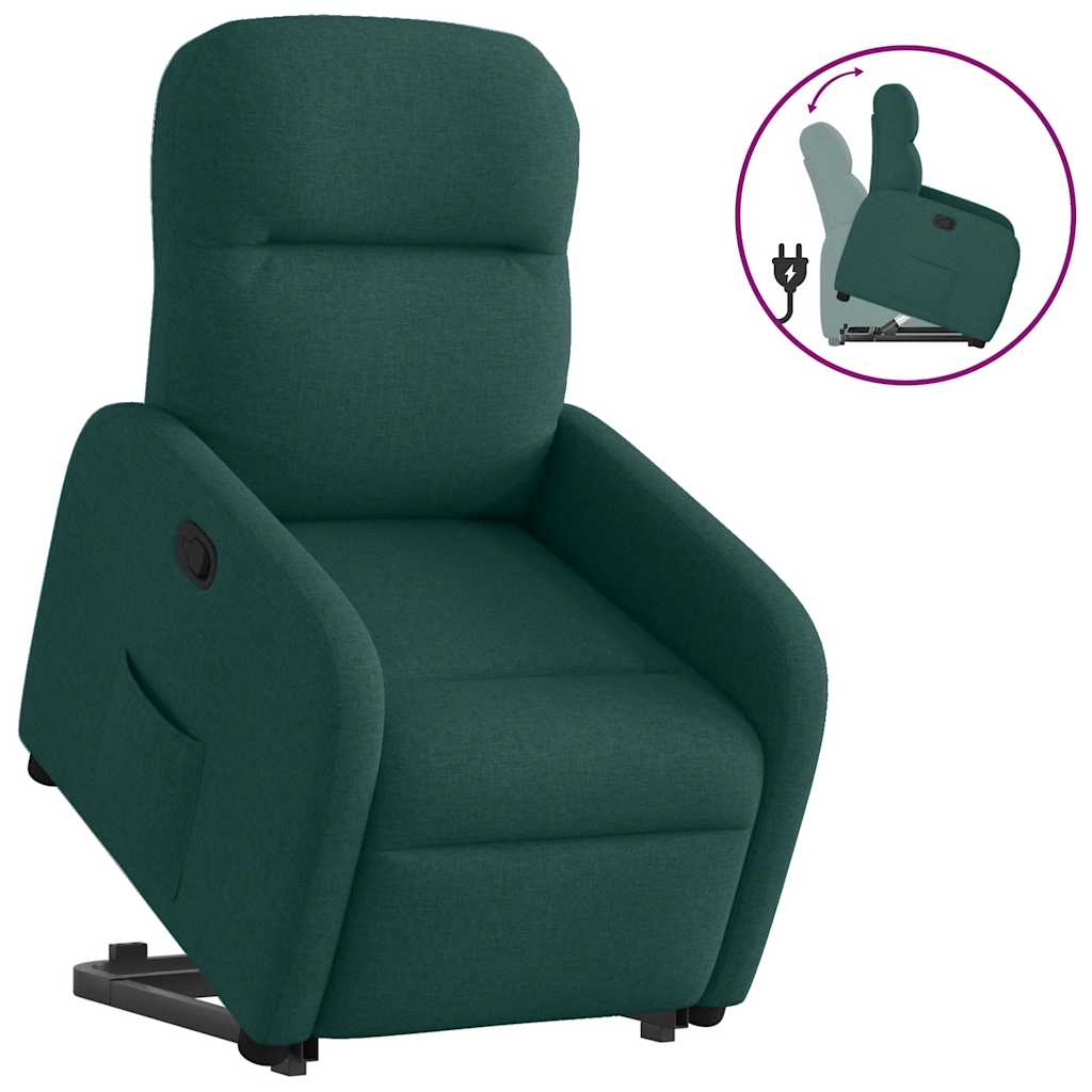 Fauteuil inclinable vert foncé tissu Fauteuils vidaXL   