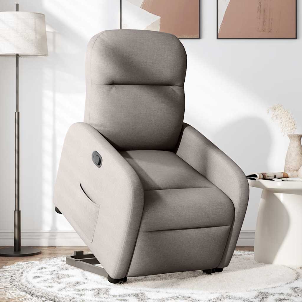 Fauteuil inclinable taupe tissu Fauteuils vidaXL   