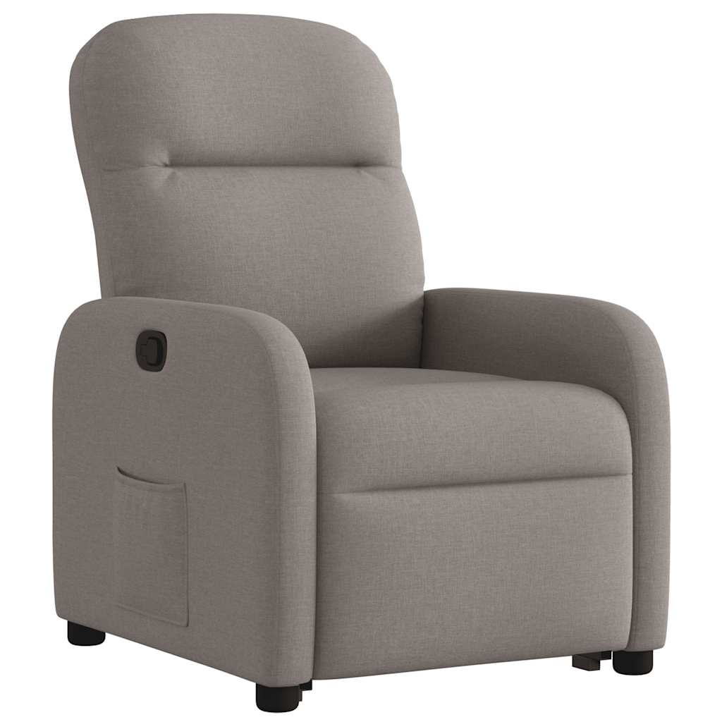 Fauteuil inclinable taupe tissu Fauteuils vidaXL   