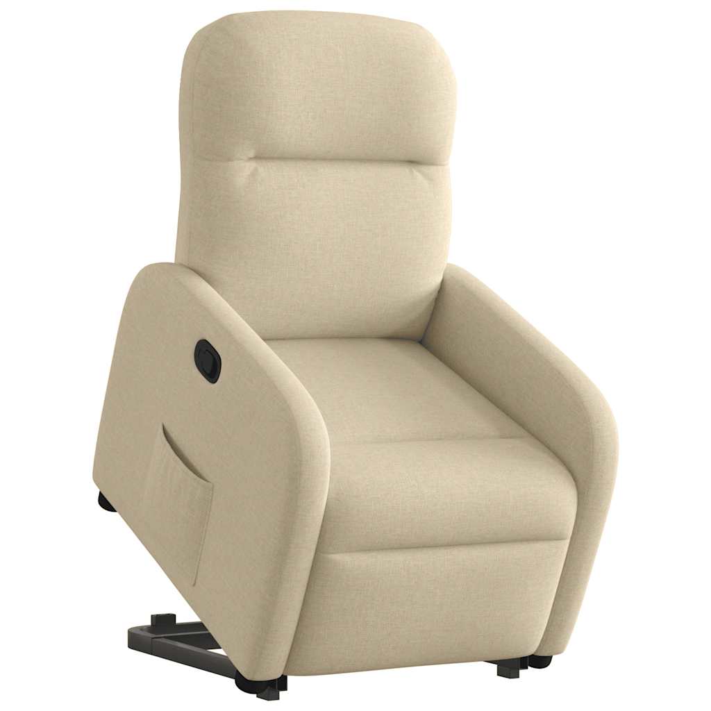 Fauteuil inclinable Crème Tissu Fauteuils vidaXL   