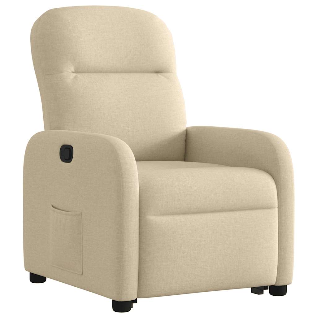 Fauteuil inclinable Crème Tissu Fauteuils vidaXL   