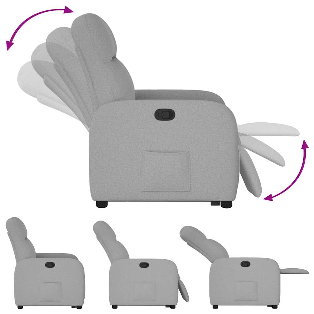 Fauteuil inclinable gris nuage tissu Fauteuils vidaXL   