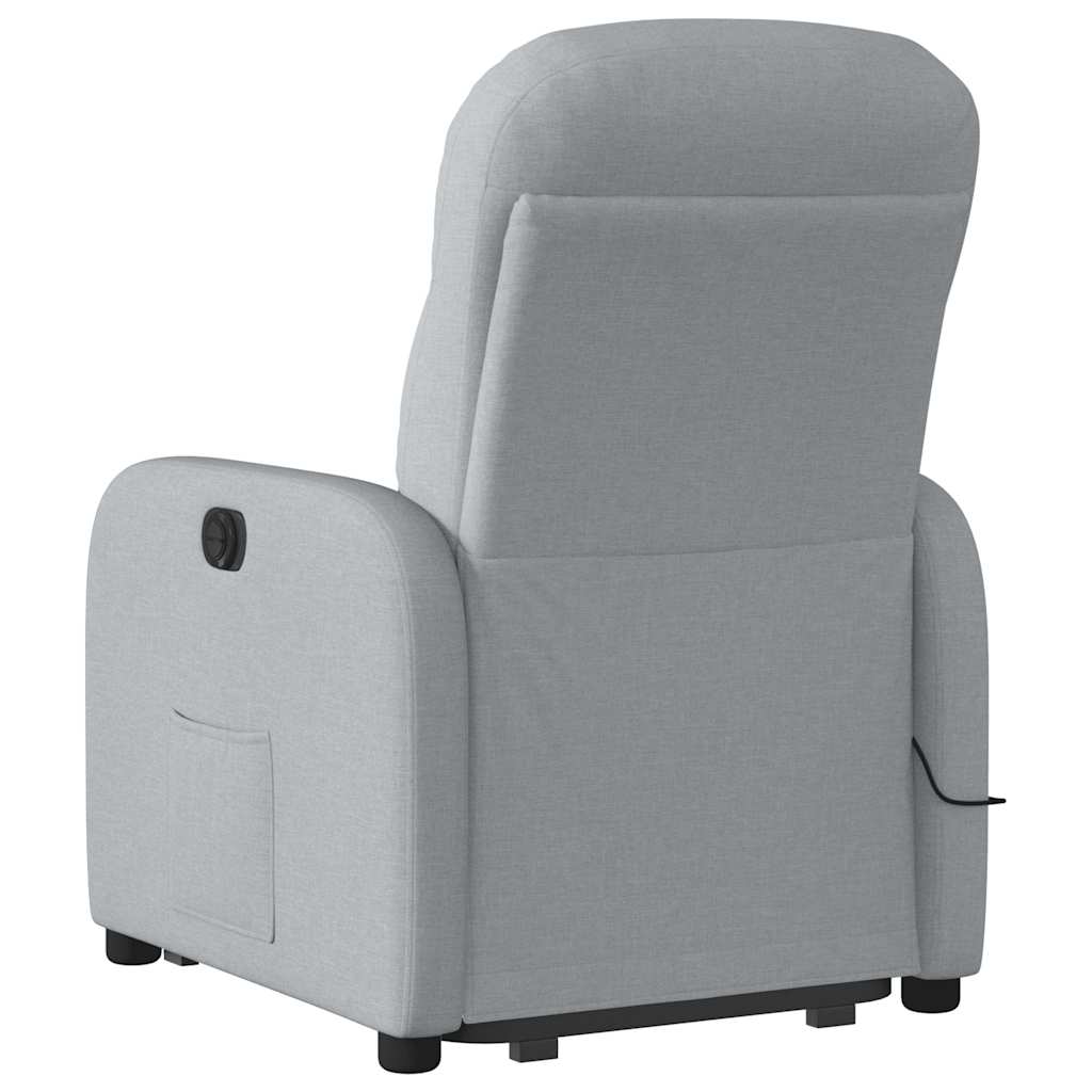 Fauteuil de massage inclinable Gris clair Tissu Fauteuils vidaXL   