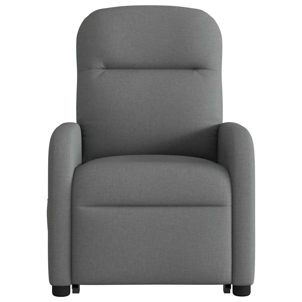 Fauteuil de massage inclinable Gris foncé Tissu Fauteuils vidaXL   