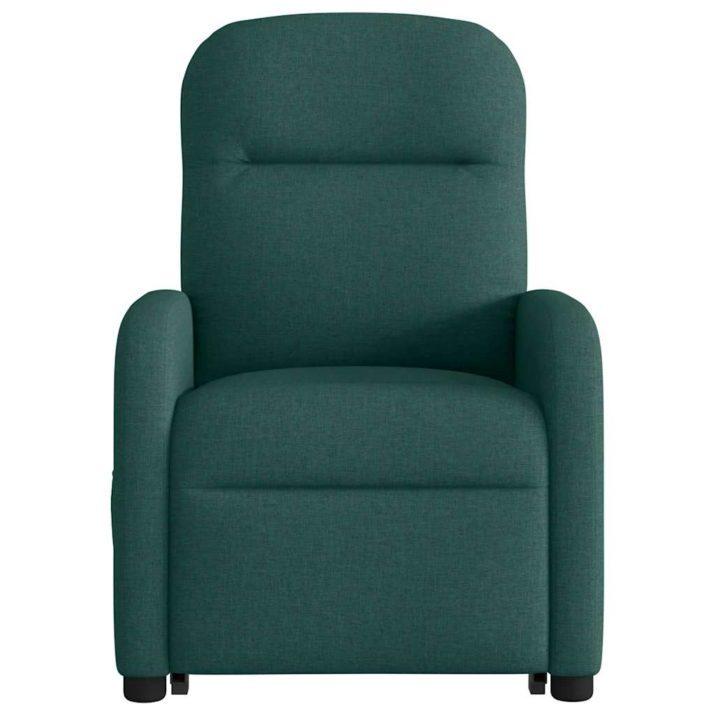 Fauteuil inclinable de massage Vert foncé Tissu Fauteuils vidaXL   