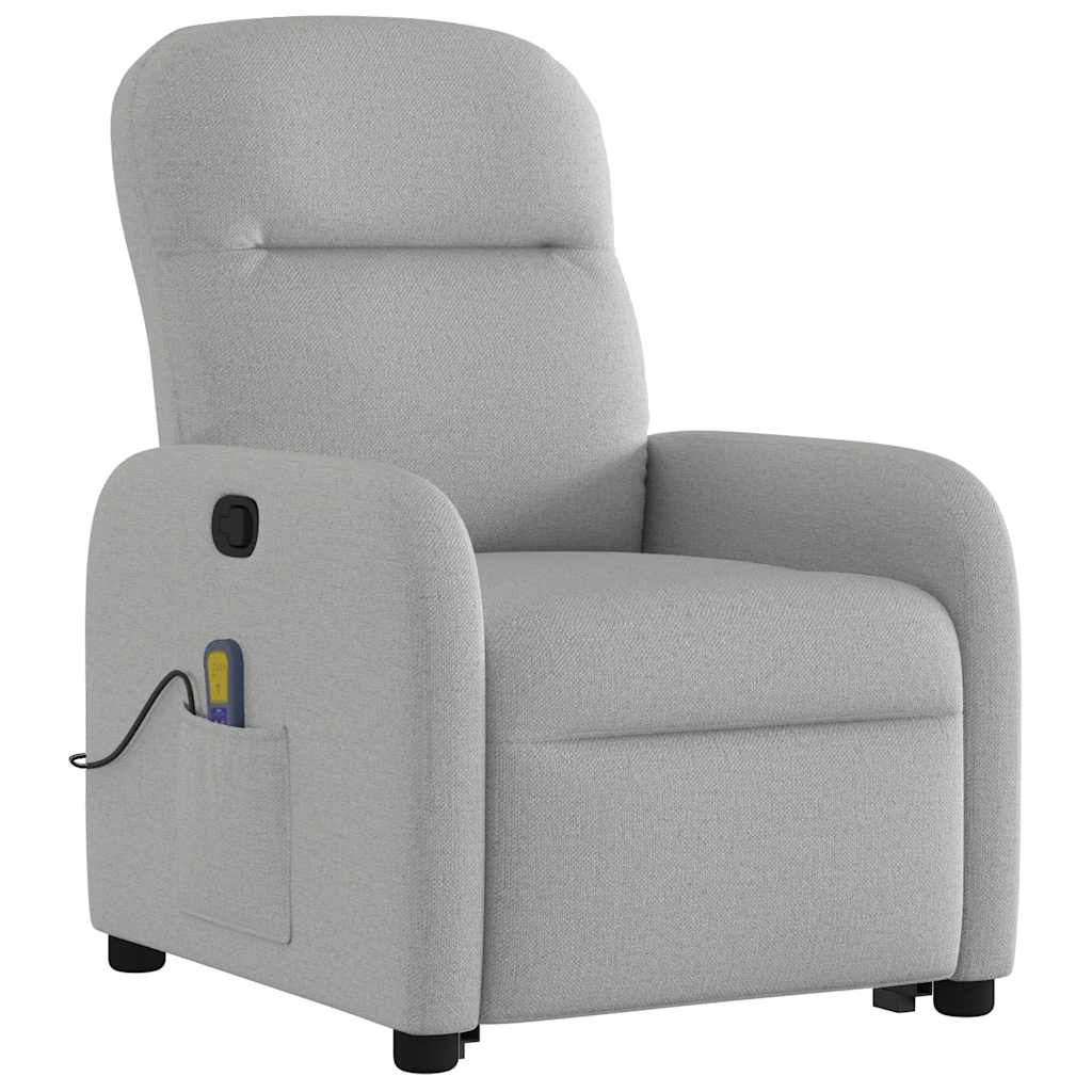 Fauteuil de massage inclinable gris nuage tissu Fauteuils vidaXL   