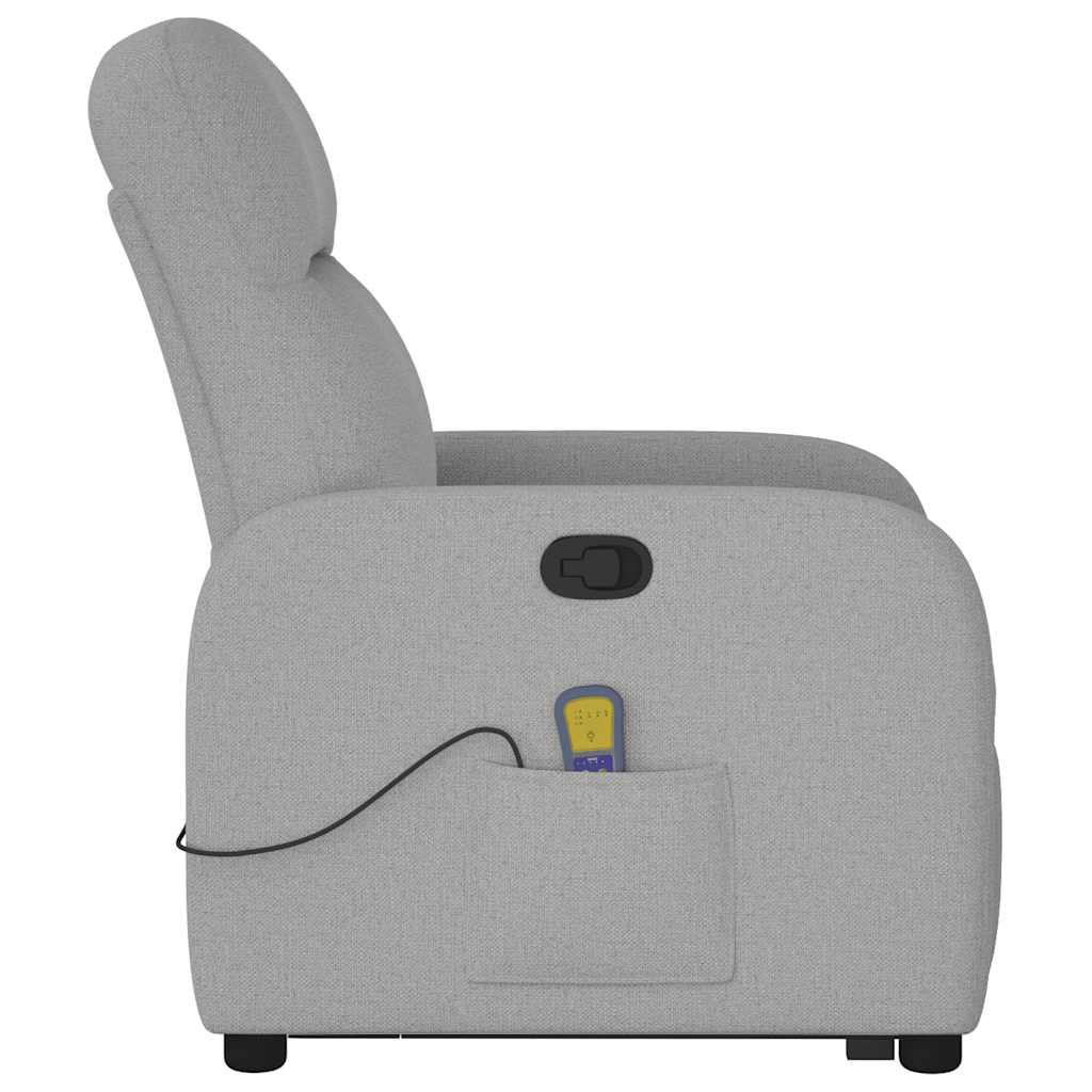 Fauteuil de massage inclinable gris nuage tissu Fauteuils vidaXL   