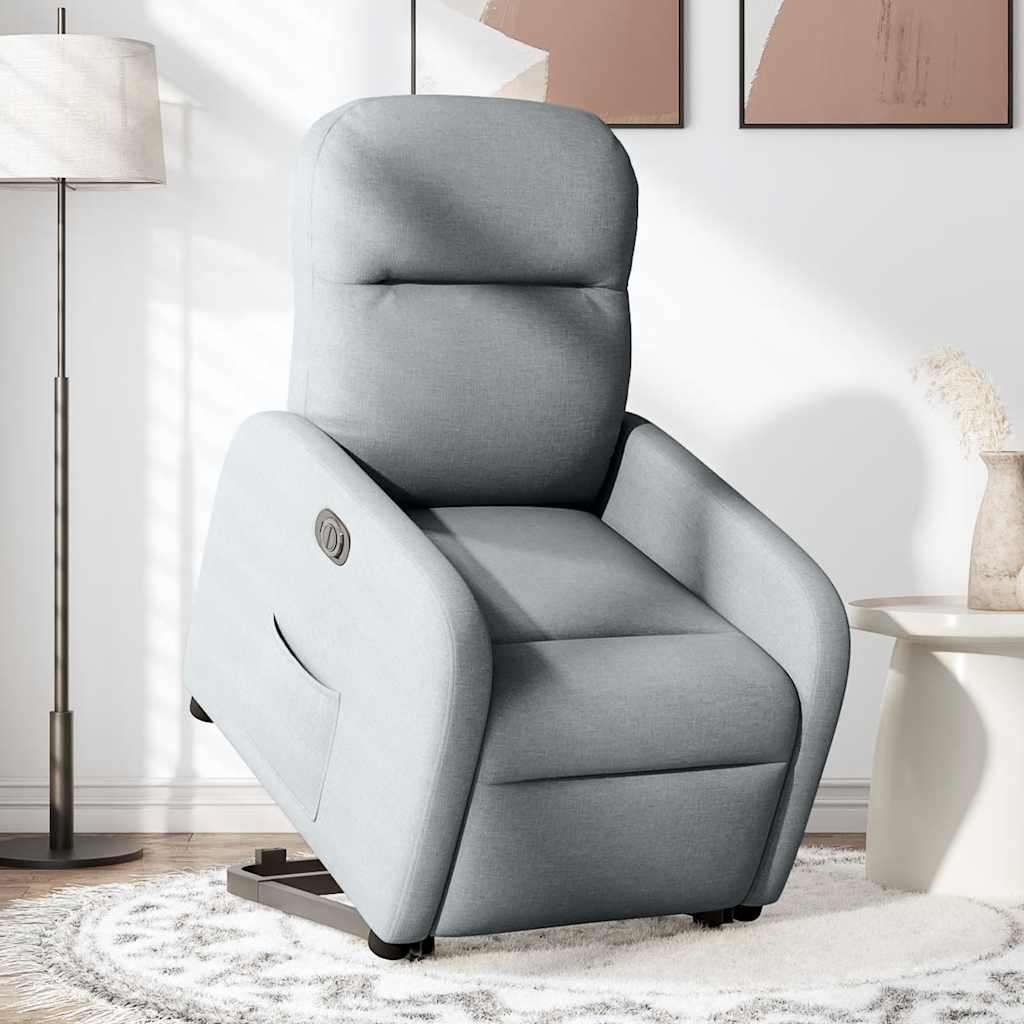 Fauteuil inclinable électrique gris clair tissu Fauteuils vidaXL   