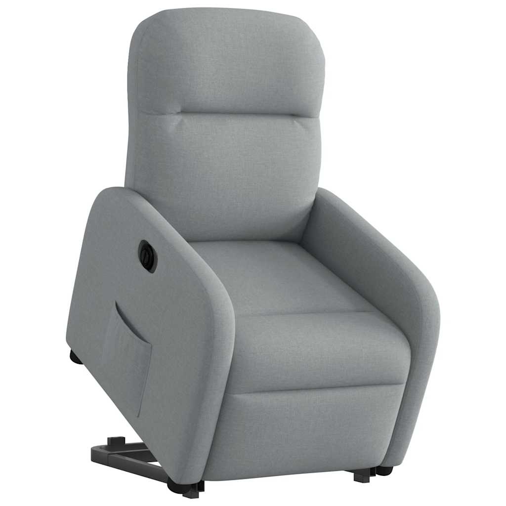 Fauteuil inclinable électrique gris clair tissu Fauteuils vidaXL   