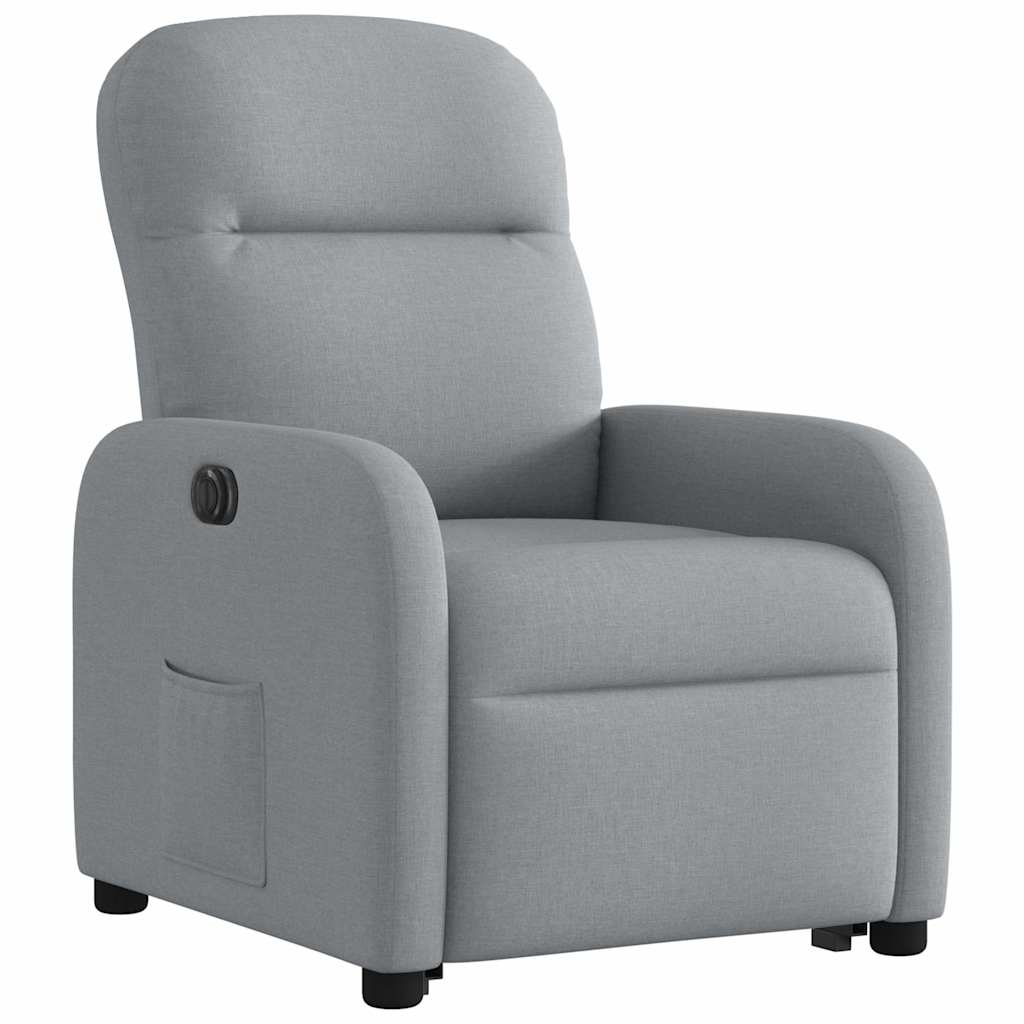 Fauteuil inclinable électrique gris clair tissu Fauteuils vidaXL   