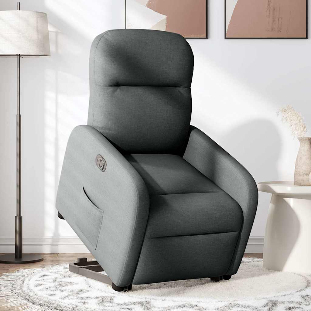 Fauteuil inclinable électrique gris foncé tissu Fauteuils vidaXL   