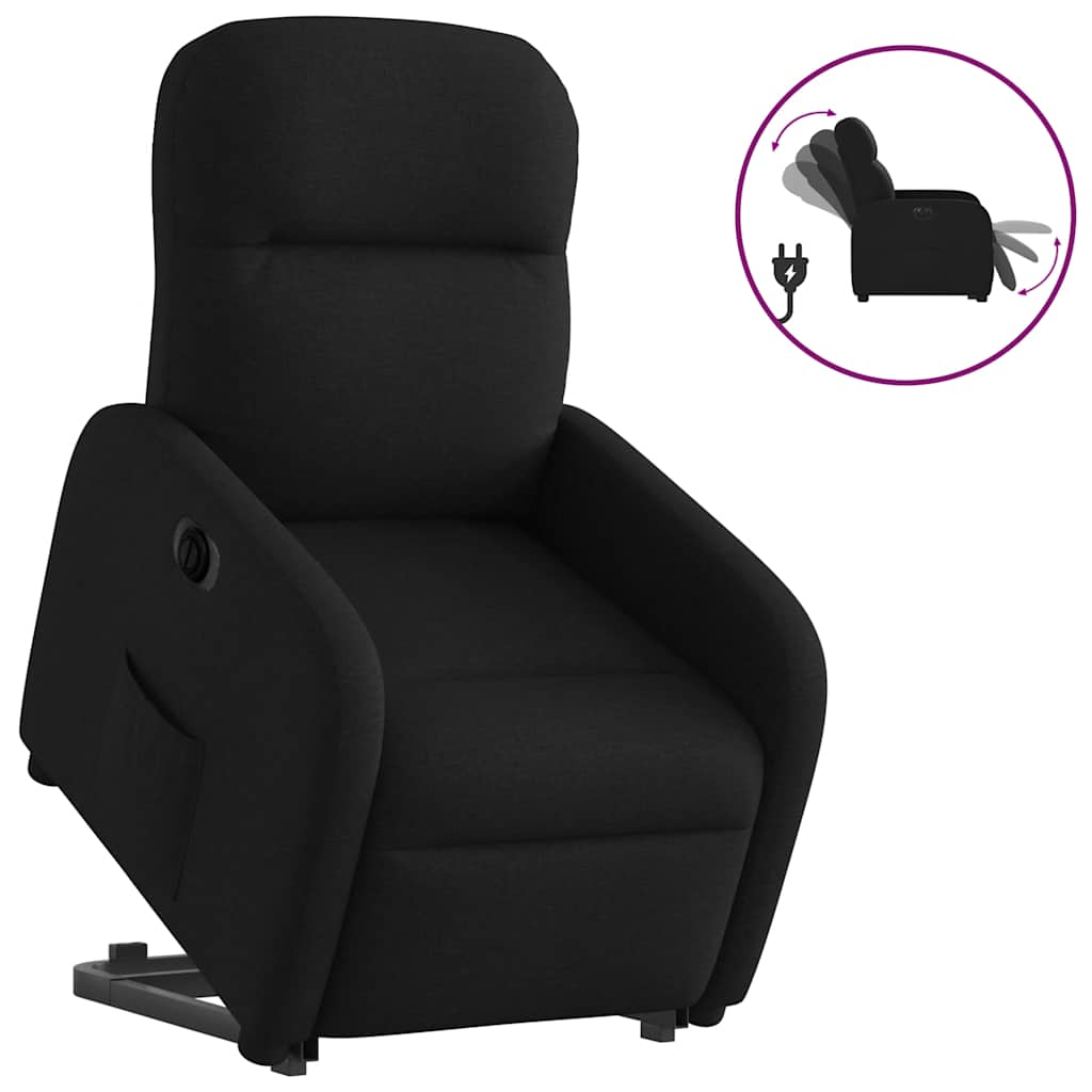 Fauteuil inclinable électrique noir tissu Fauteuils vidaXL   