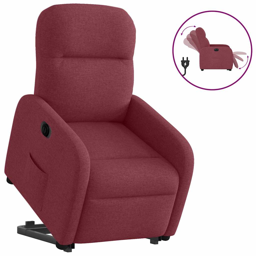 Fauteuil inclinable électrique rouge bordeaux tissu Fauteuils vidaXL   