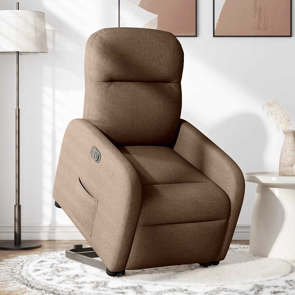 Fauteuil inclinable électrique marron tissu Fauteuils vidaXL   