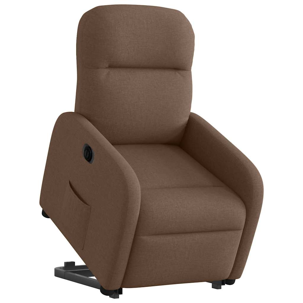 Fauteuil inclinable électrique marron tissu Fauteuils vidaXL   