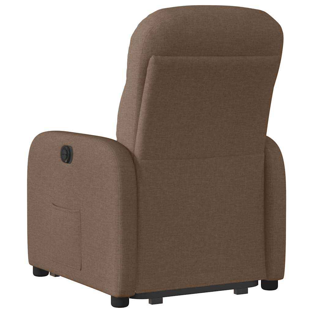 Fauteuil inclinable électrique marron tissu Fauteuils vidaXL   