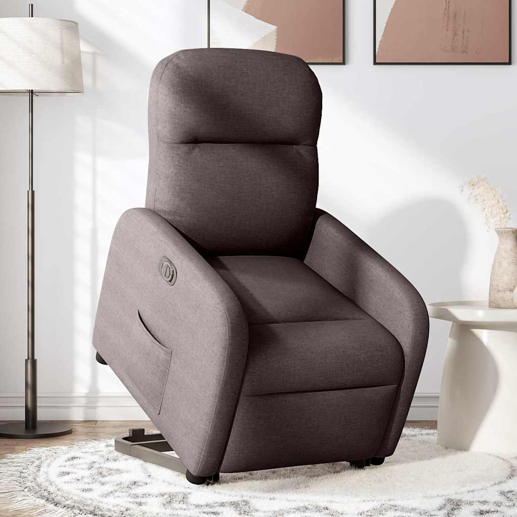 Fauteuil inclinable électrique marron foncé tissu Fauteuils vidaXL   