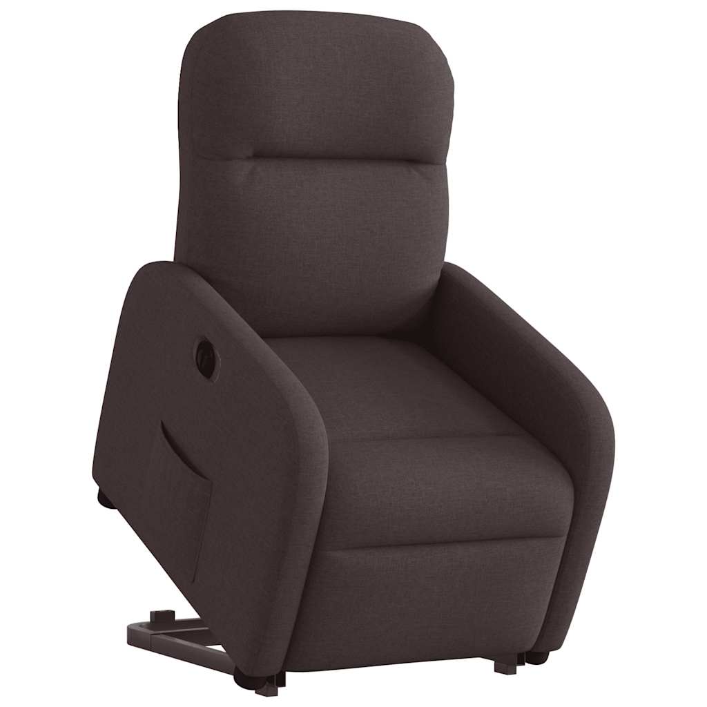 Fauteuil inclinable électrique marron foncé tissu Fauteuils vidaXL   