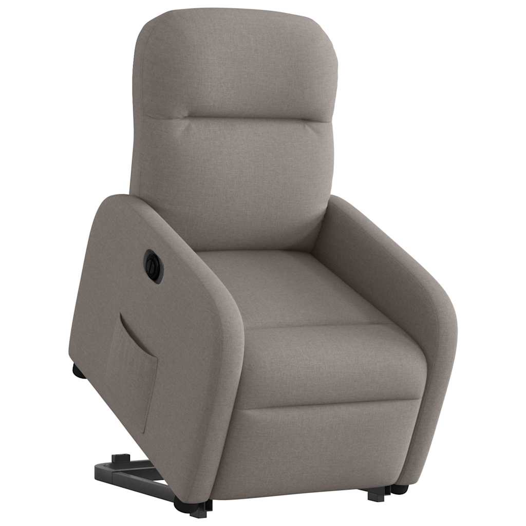 Fauteuil inclinable électrique taupe tissu Fauteuils vidaXL   