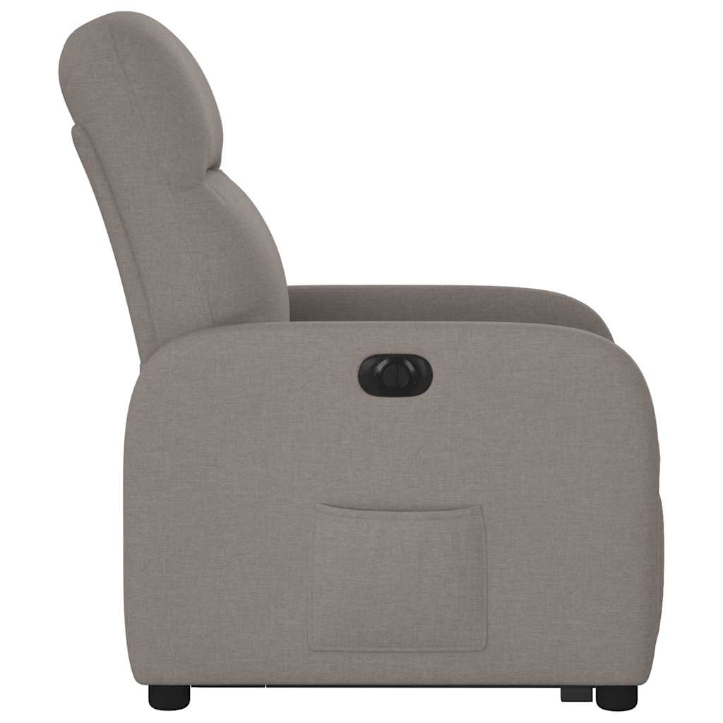 Fauteuil inclinable électrique taupe tissu Fauteuils vidaXL   