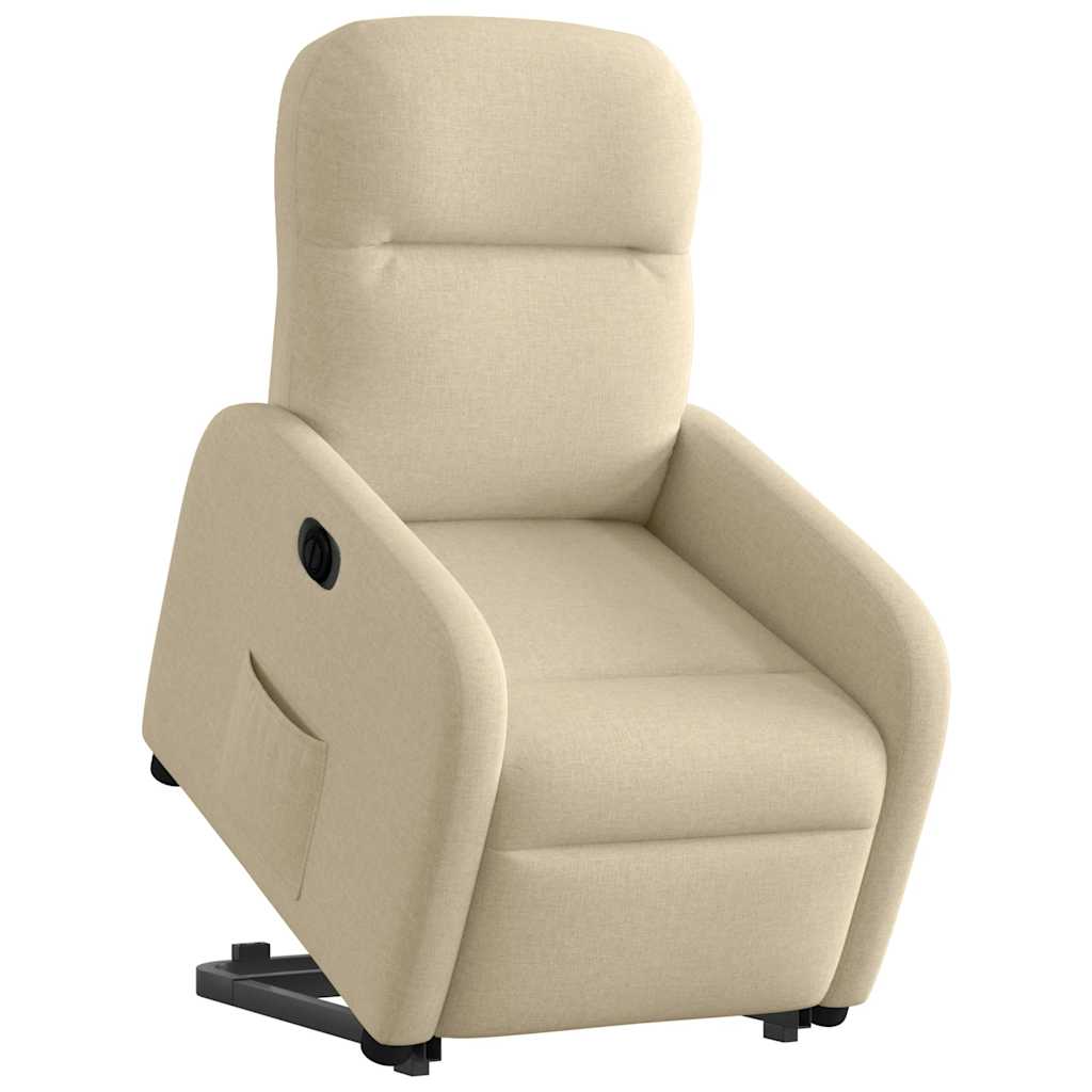 Fauteuil inclinable électrique crème tissu Fauteuils vidaXL   