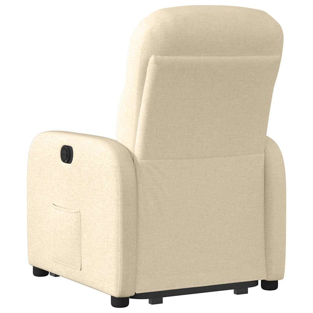 Fauteuil inclinable électrique crème tissu Fauteuils vidaXL   