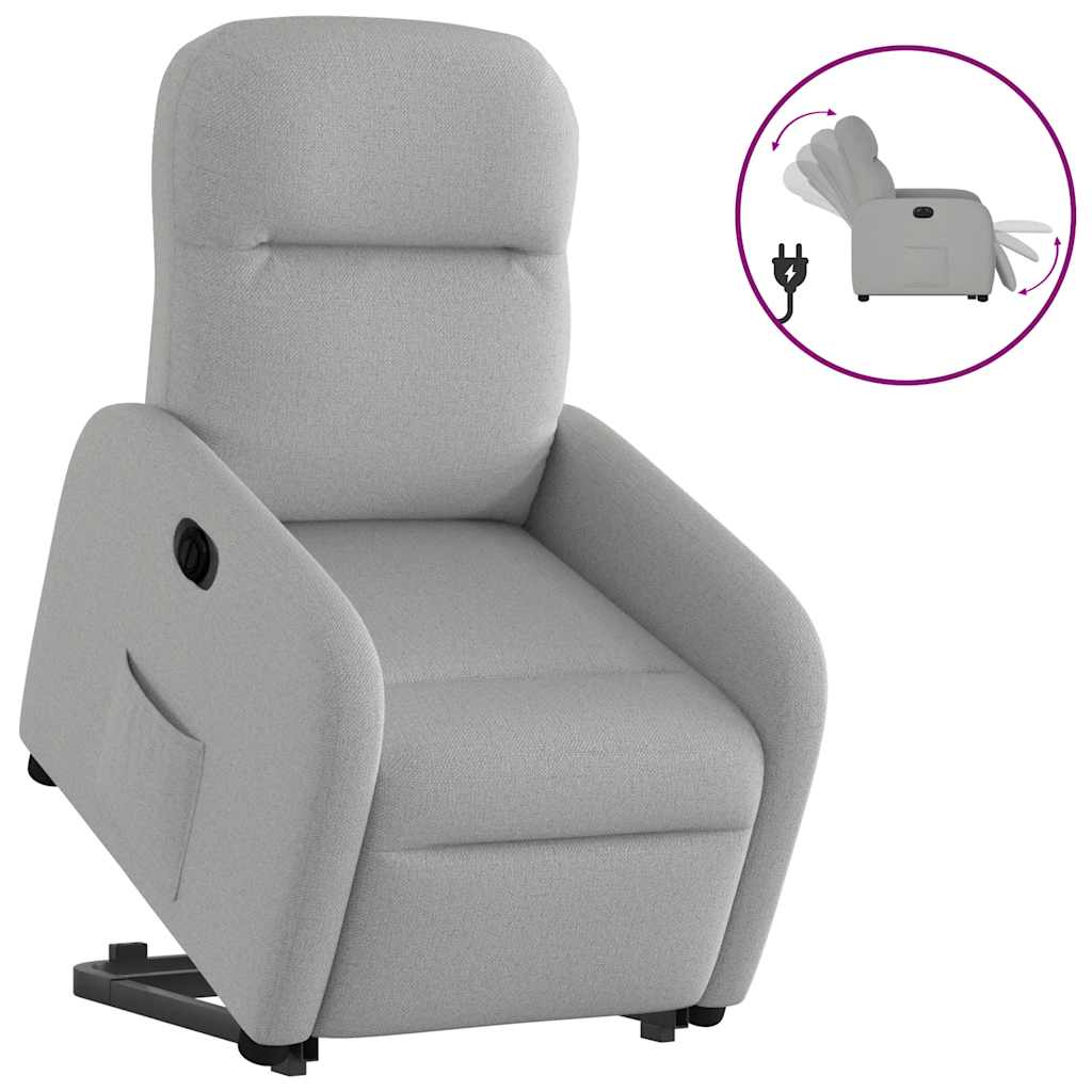 Fauteuil inclinable électrique gris nuage tissu Fauteuils vidaXL   