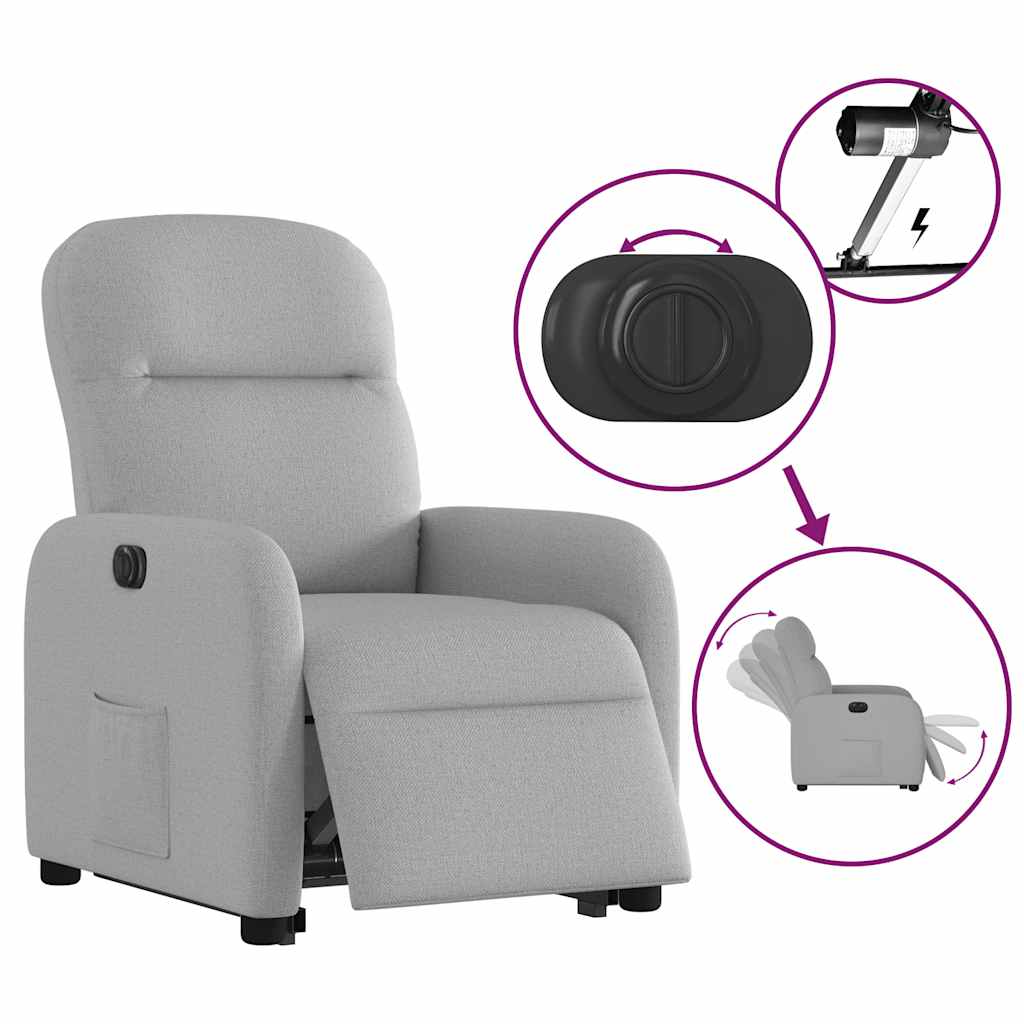 Fauteuil inclinable électrique gris nuage tissu Fauteuils vidaXL   