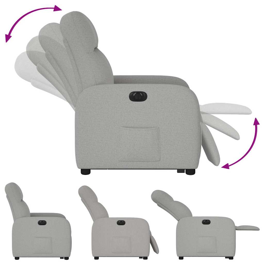 Fauteuil inclinable électrique gris nuage tissu Fauteuils vidaXL   