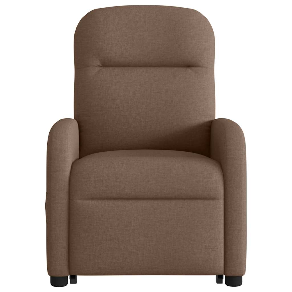 Fauteuil inclinable de massage électrique Marron Tissu Fauteuils vidaXL   