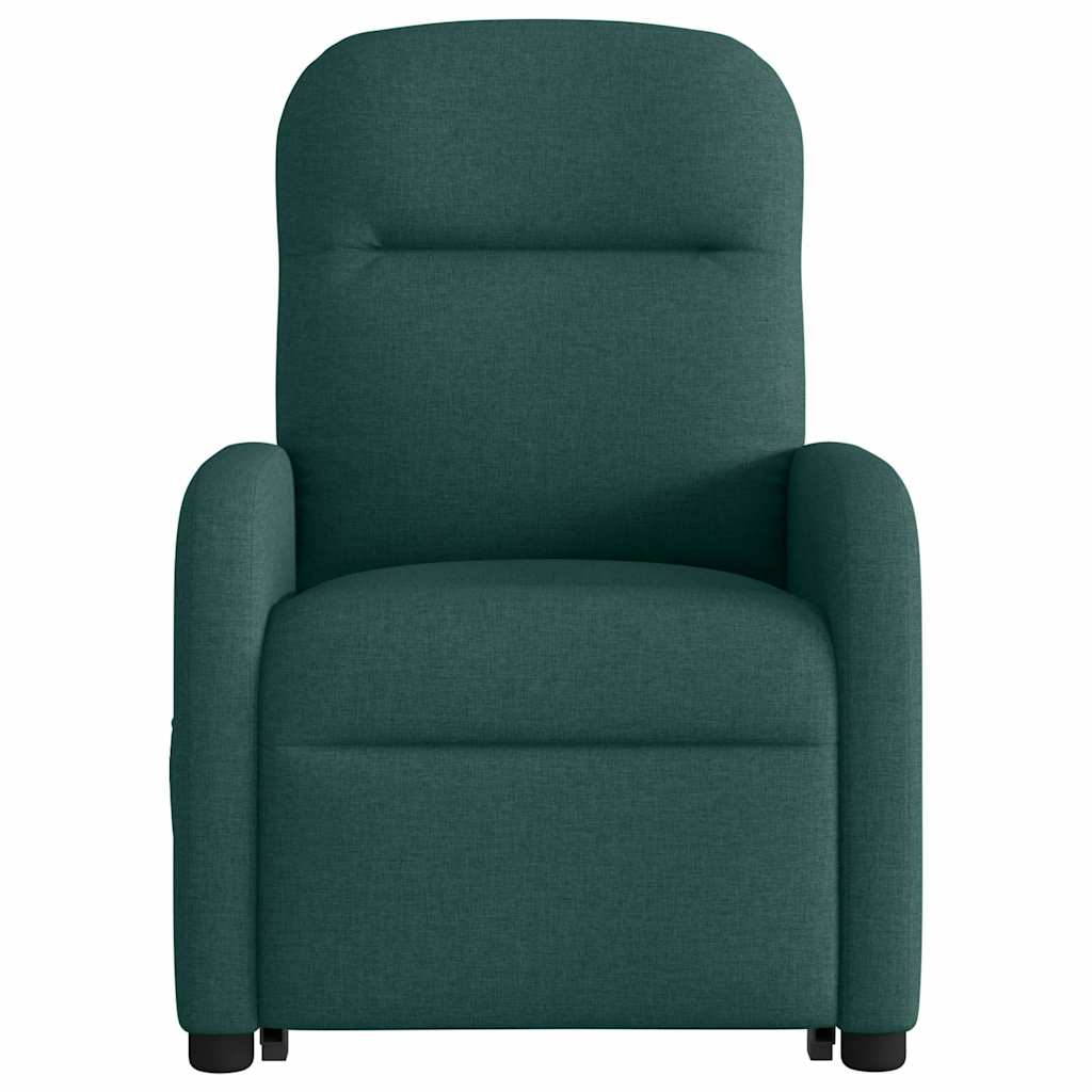 Fauteuil inclinable de massage électrique Vert foncé Tissu Fauteuils vidaXL   