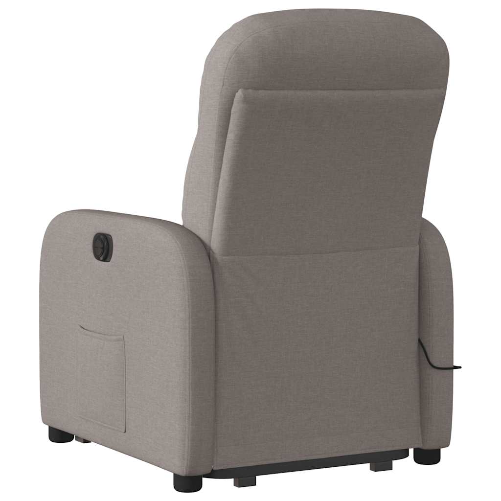 Fauteuil inclinable de massage électrique Taupe Tissu Fauteuils vidaXL   