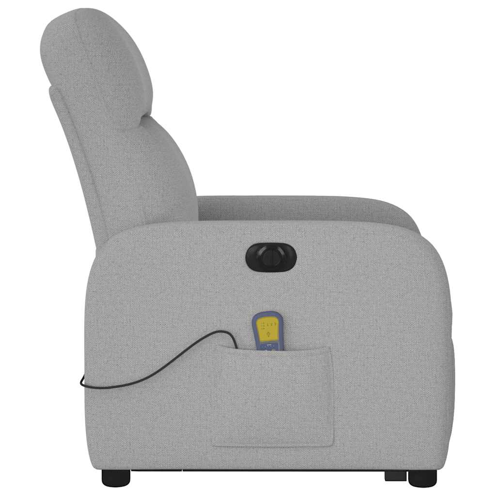 Fauteuil inclinable de massage électrique gris nuage tissu Fauteuils vidaXL   