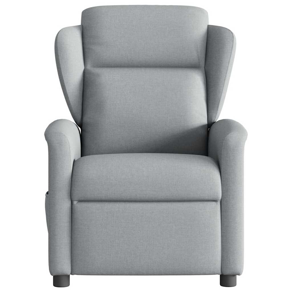 Fauteuil de massage inclinable électrique gris clair tissu Fauteuils vidaXL