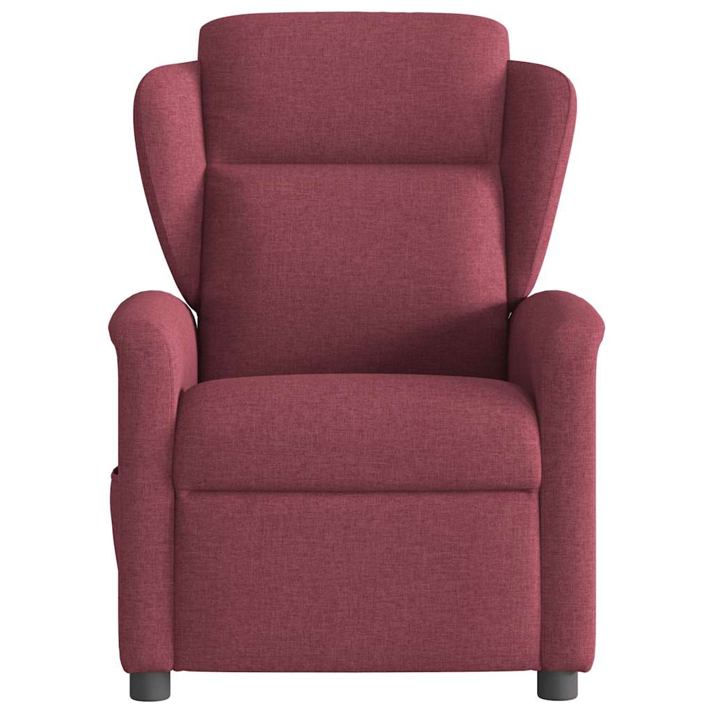 Fauteuil de massage inclinable électrique Rouge bordeaux Tissu Fauteuils vidaXL