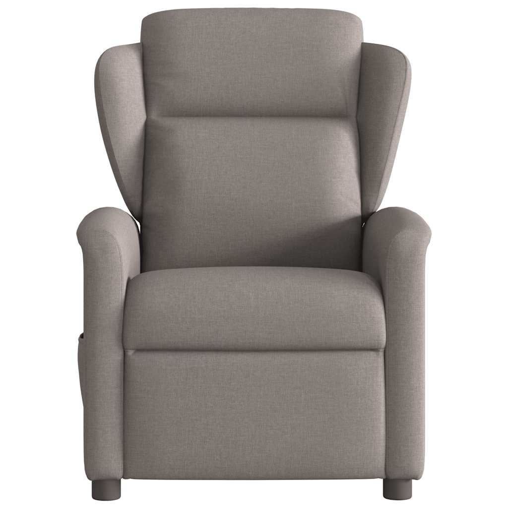 Fauteuil de massage inclinable électrique Taupe Tissu Fauteuils vidaXL