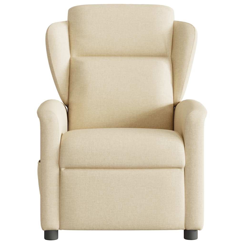 Fauteuil inclinable de massage électrique crème tissu Fauteuils vidaXL