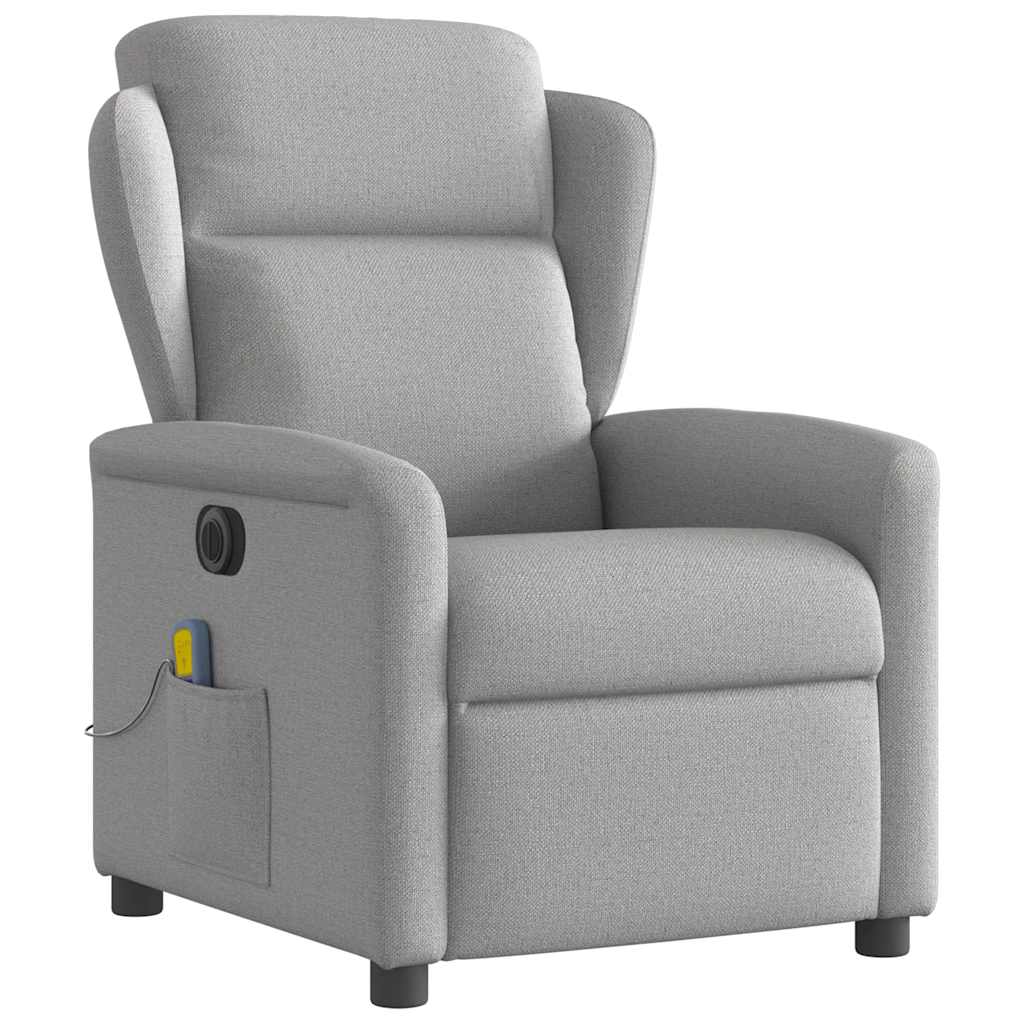 Fauteuil de massage inclinable électrique gris nuage tissu Fauteuils vidaXL