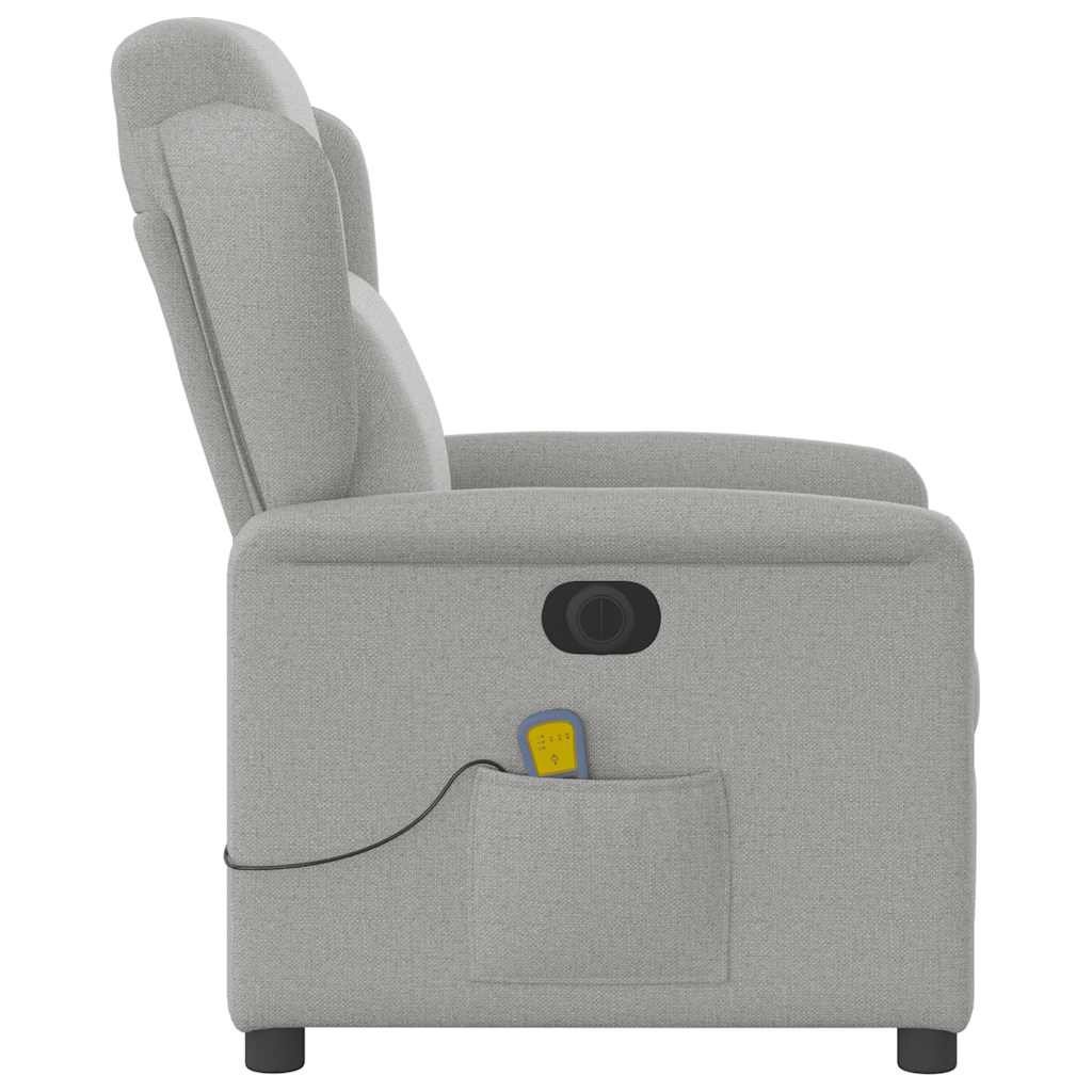 Fauteuil de massage inclinable électrique gris nuage tissu Fauteuils vidaXL