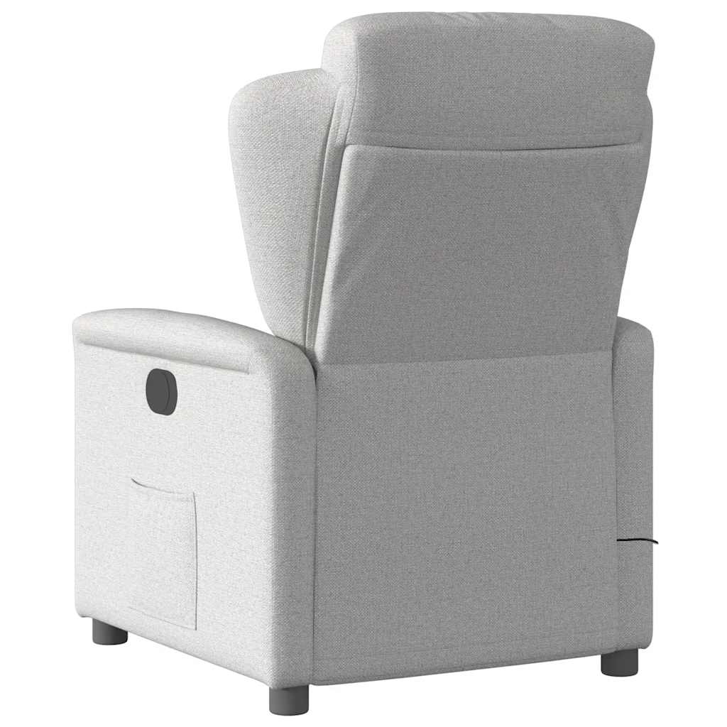 Fauteuil de massage inclinable électrique gris nuage tissu Fauteuils vidaXL