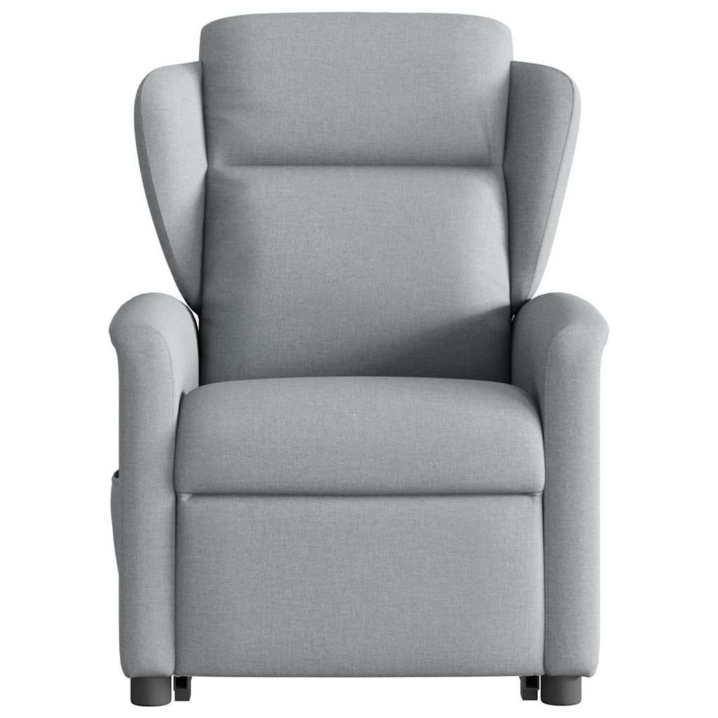 Fauteuil de massage inclinable Gris clair Tissu Fauteuils vidaXL