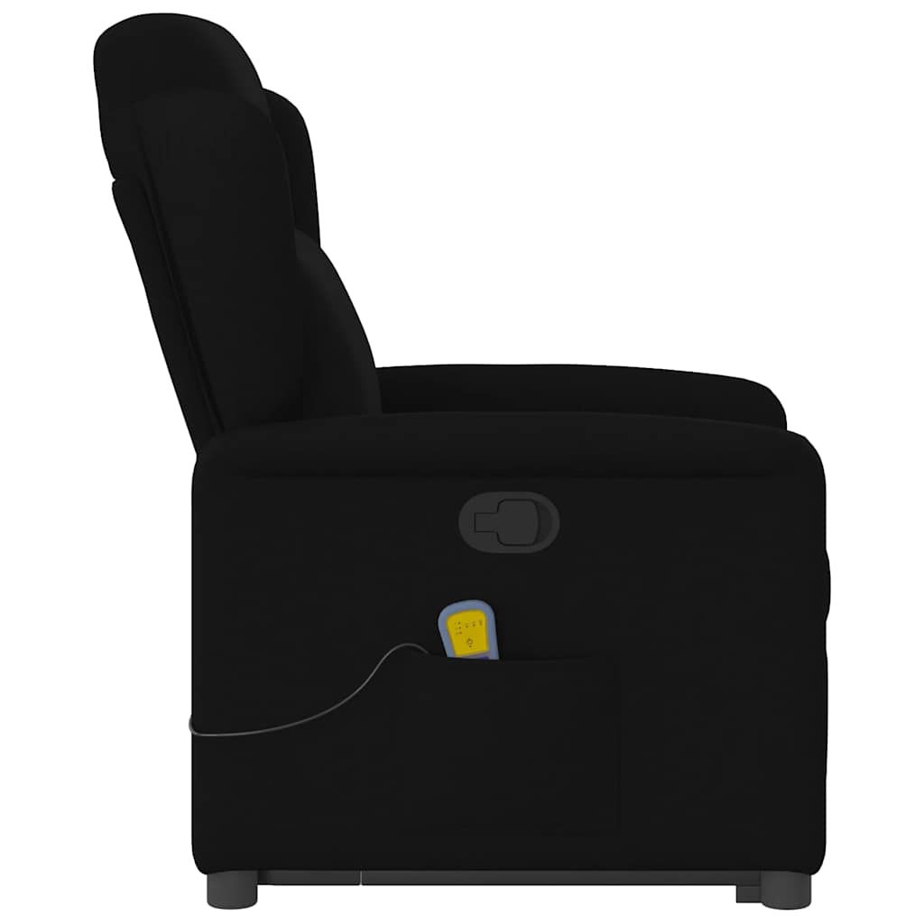 Fauteuil de massage inclinable Noir Tissu Fauteuils vidaXL